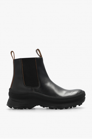 ★Jil Sander★Chunky Leather Chelsea Boots J15WU0043PR425001 Leather Chelsea boots in black - Jil Sander | Mytheresa
